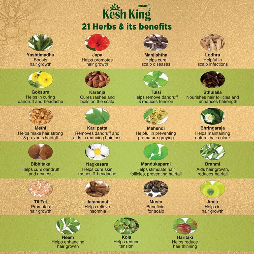 Kesh King Аюрведическое масло для волос против выпадения волос 100 мл
