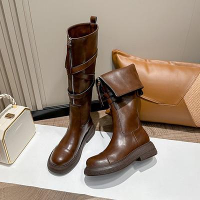 ! Осенние Maillard ретро замшевые ботфорты на высокой платформе из коровьей кожи женские зимние полусапоги