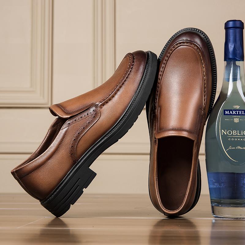 Дышащие мужские туфли-оксфорды, роскошные брендовые мужские туфли для торжественного вечера, модная стильная деловая обувь, обувь без застежек из натуральной кожи