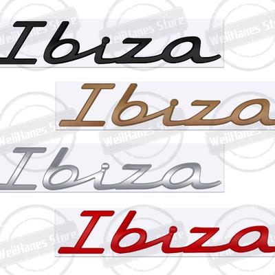 Металлическая Наклейка-Эмблема Заднего Значка Для Ibiza Хромированные Буквы Логотип Глянцевый Черный Серебристый Красный Аксессуары