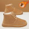 Fur Snow Boots Men's Winter Velvet Warm Northeast High-top Cotton Shoes Men's Outdoor Fur Integrated Cold-proof Boots