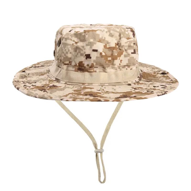 Men's Camouflage Boonie Hat - Tactical Sun Protection for Outdoor Hiking & Fishing