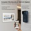 Hiwink Smart Villa Door Entry System with 2K Waterproof Doorbell Camera 7'' Touch Screen Indoor Monitor Compatible with Tuya