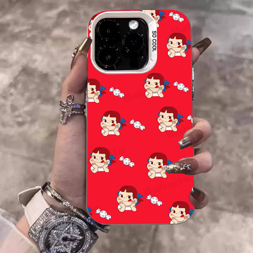 Чехол для телефона Fujiya Milky Peko Chan Для IPhone 17 Air 16 15 14 13 12 11 Pro Max Цветной Жесткий Чехол