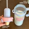 Бутылка для воды новая летняя большая емкость пластиковый стакан Биг Мак холодный ледяной стакан высокая ценность двойной питьевой стакан ручка стакан с соломинкой
