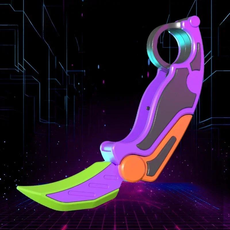 3D Printed Gravity Claw Knife Toy Sword Cosplay Safe Plastic Dazzling Model Decompress Toys Karambit Cool Funny Gifts Dolls