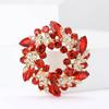 High-Grade Temperament Alloy Rhinestone Bauhinia Flower Ring Brooch Exquisite And Versatile Women'S Clothing Corsage Jewelry Pin