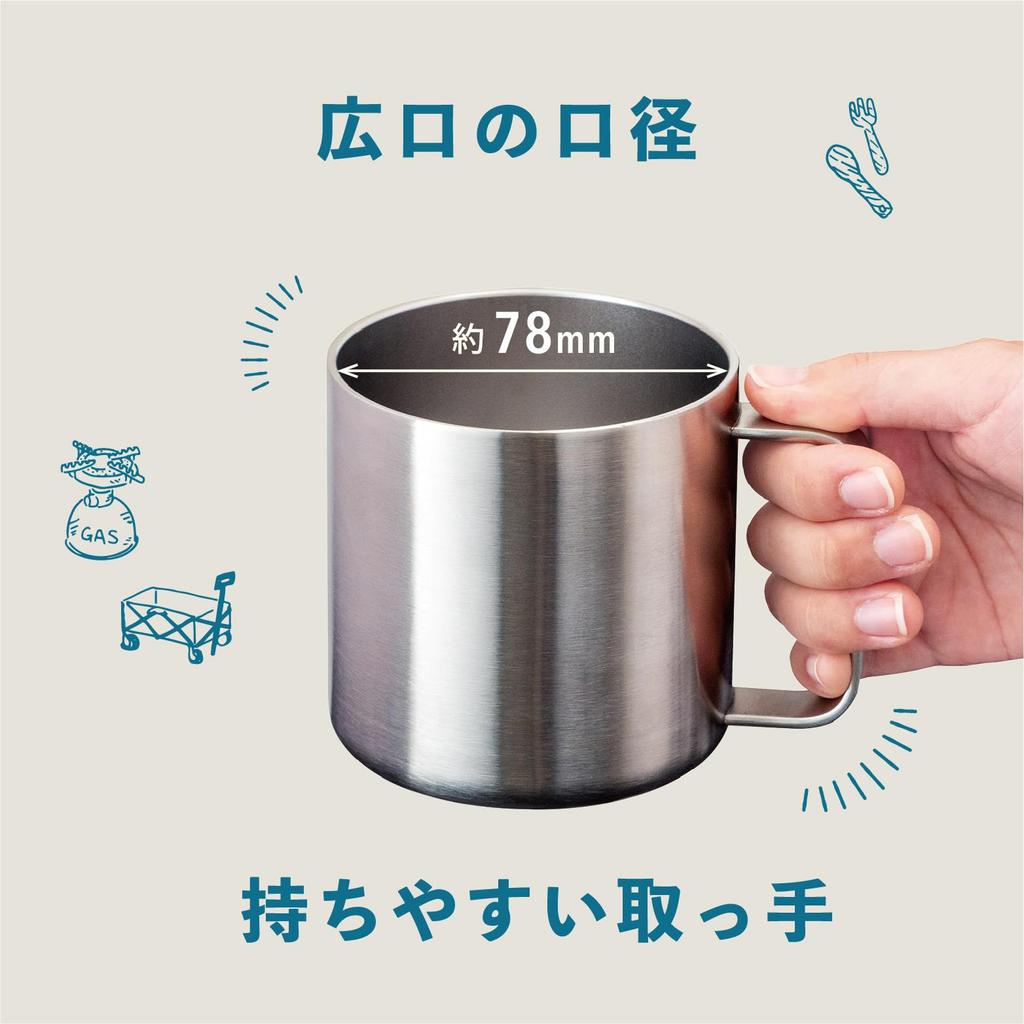 Кружка Atlas из нержавеющей стали с вакуумной изоляцией, безопасная для посудомоечной машины, 400 мл, большого размера, с гладким носиком, для горячей/холодной воды ASMS-400MT