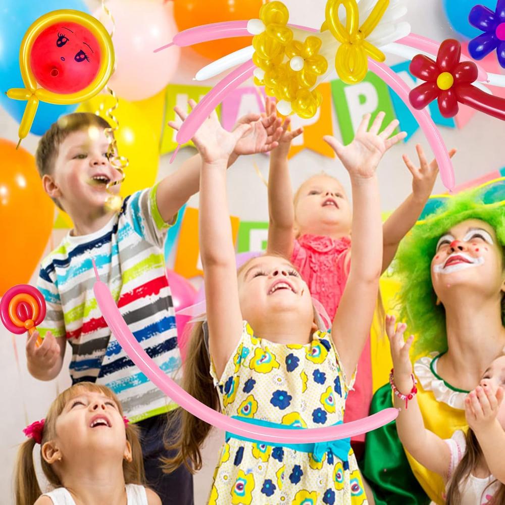 100-Pack 260 Clear Long Balloons, Latex Twisting Balloons for Balloon Animals, Arches and Birthday Party Decorations