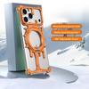 Серия Glacier для iPhone 17 Pro Max Чехол-бампер Поворотная подставка Металлическая крышка для телефона Совместимо с MagSafe