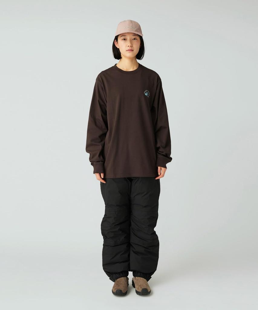 Snow Peak Living With Nature Short Sleeve and Dark Size XL L/S T-Shirt TS-25AU009, T-Shirt, Men's Women's, Brown,