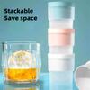 4Pcs Ice Hockey Mold with Lids Easy Release Sphere Ice Cube