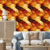Ink Wallpaper Gold, Orange and Burgundy for Living Room and Bedroom 50x1000