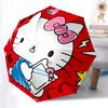 1pc Hello Kitty Automatic Opening/Closing Umbrella with Foldable Design, 8-Rib Iron Frame Outdoor Umbrella, Ideal Gift for Fans, Travelers, Daily Use,