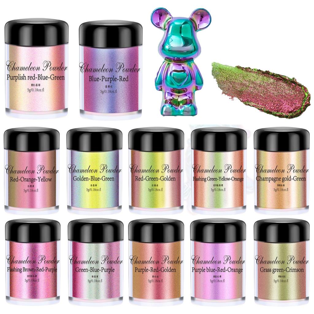 5g Mirror Chameleons Pigment Pearlescent Epoxy Resin Glitter Magic Discolored Powder Resin Colorant Jewelry Making Dye Tools