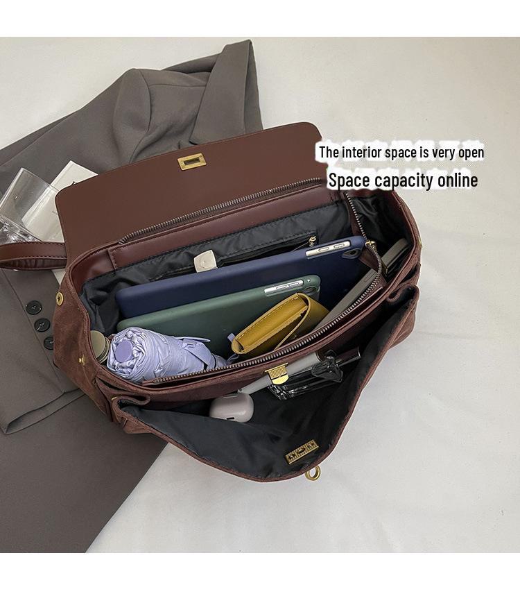 Retro-Style Frosted Texture Women's Commuting Bag 2025 - Large Capacity Shoulder Bag