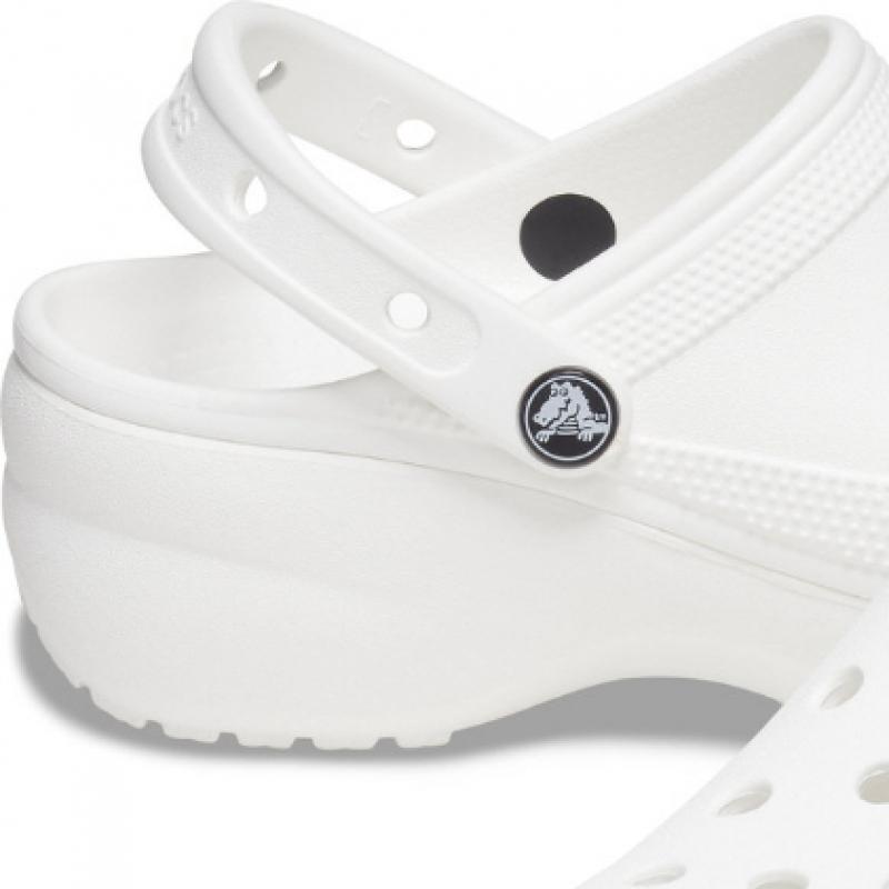 Crocs Женские классические туфли-сабо на платформе белого цвета 206750 100