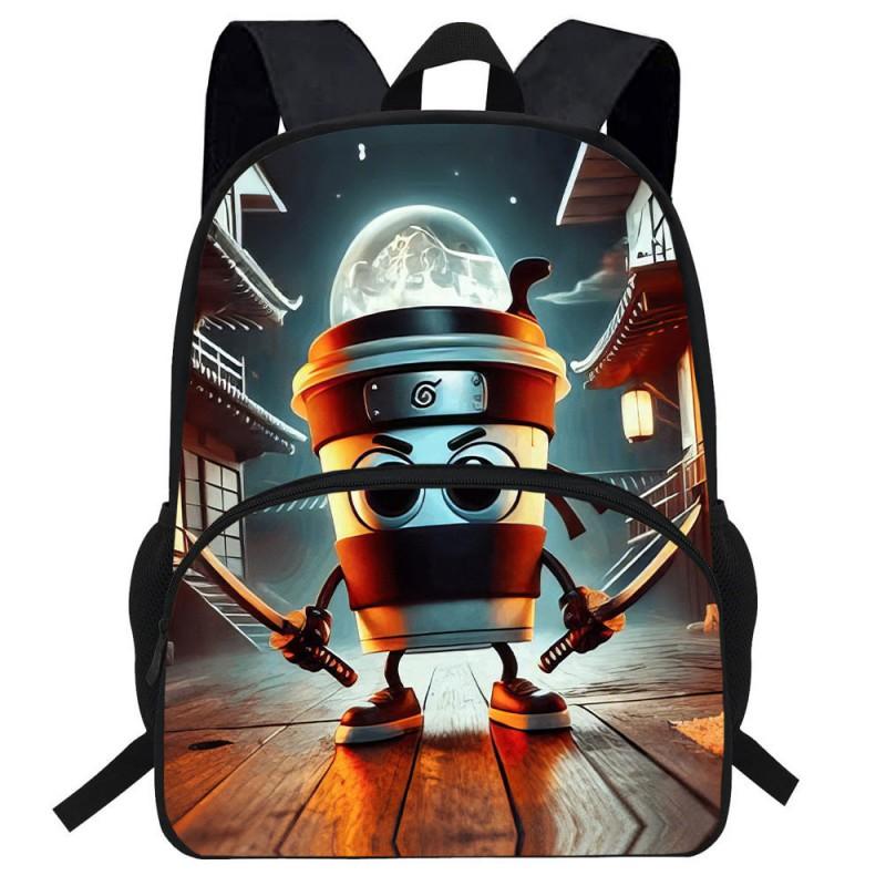 Kids Backpack With Cartoon Print Lightweight School Bag Elementary Students Breathable Oxford Fabric Anti-Strain Ergonomic