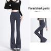 Расклешенные брюки Shark с высокой талией для женщин - леггинсы для йоги на осень/зиму с бархатом Plus, утягивающий и приподнимающий бедра дизайн