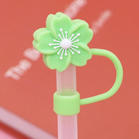 4/7 шт., силиконовые чехлы для соломинок с цветами, пылезащитная крышка для стакана на 20–40 унций, пищевой многоразовый соломенный топпер, аксессуар для соломы без пыли
