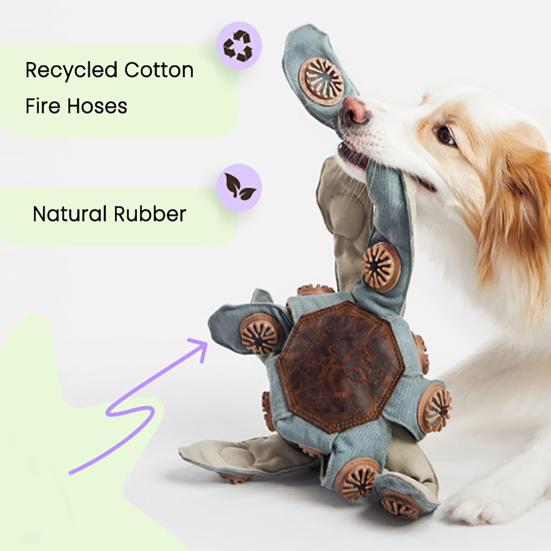 Dog Snuffle Knot Interactive Puzzle Toy Puppy Enrichment Toy with Treat Pockets Tie And Knot Tentacles Into Snuffle Ball for Slow Eating Foraging