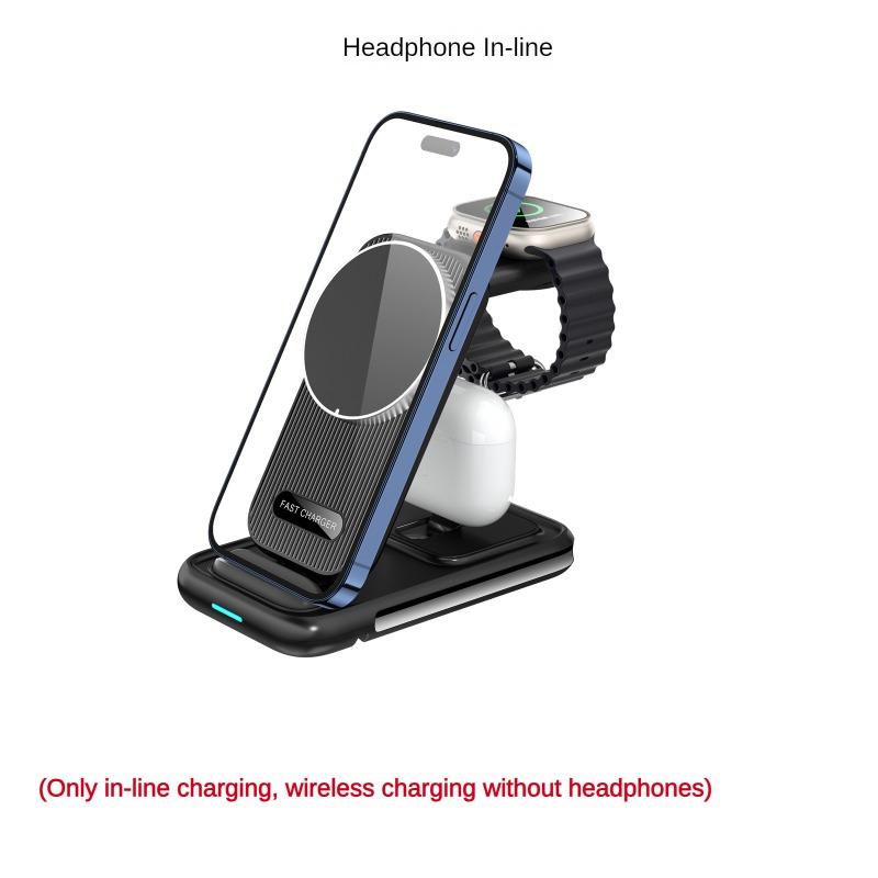 Новое магнитное беспроводное зарядное устройство «четыре в одном» для беспроводной зарядки мобильного телефона с разъемом для часов