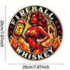 Vintage Fireball Whiskey Round Aluminum Sign