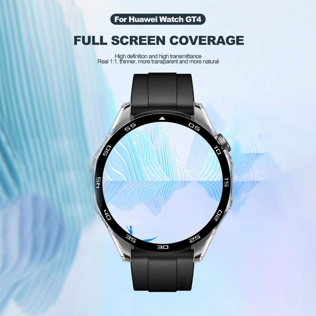 Закаленное Стекло+Чехол Для Huawei Watch GT4 46мм 41мм Полное Покрытие Бампер Защитная Пленка На Экран Чехол Для Huawei Watch GT4 Аксессуары