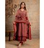 Women Designer Anarkali Kurta Pant Dupatta Set Indian Bollywood Top Tunic Kurti Salwar Suit Dress