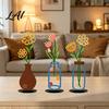 Dried Flower Holders Metal Vase Silhouette Tabletop Decor Sculptures Desktop Ornaments Creative Office Desk Ornaments Shape Decorations for