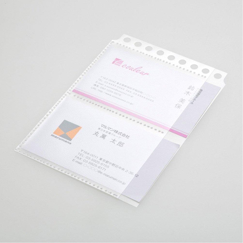Набор из 10 карточек Maruman Card Pocket Mini 95x137 дюймов, 9 отверстий, 2 листа, L486.