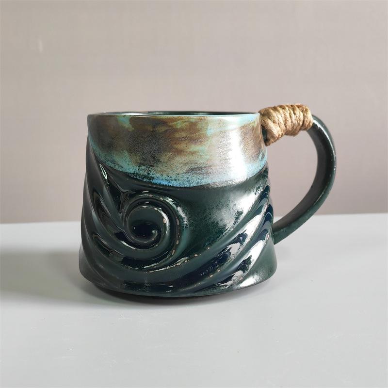 Special-Shaped Creative Ceramic Cup Supply Household Cup Kiln Change Water Cup High Value Coffee Cup