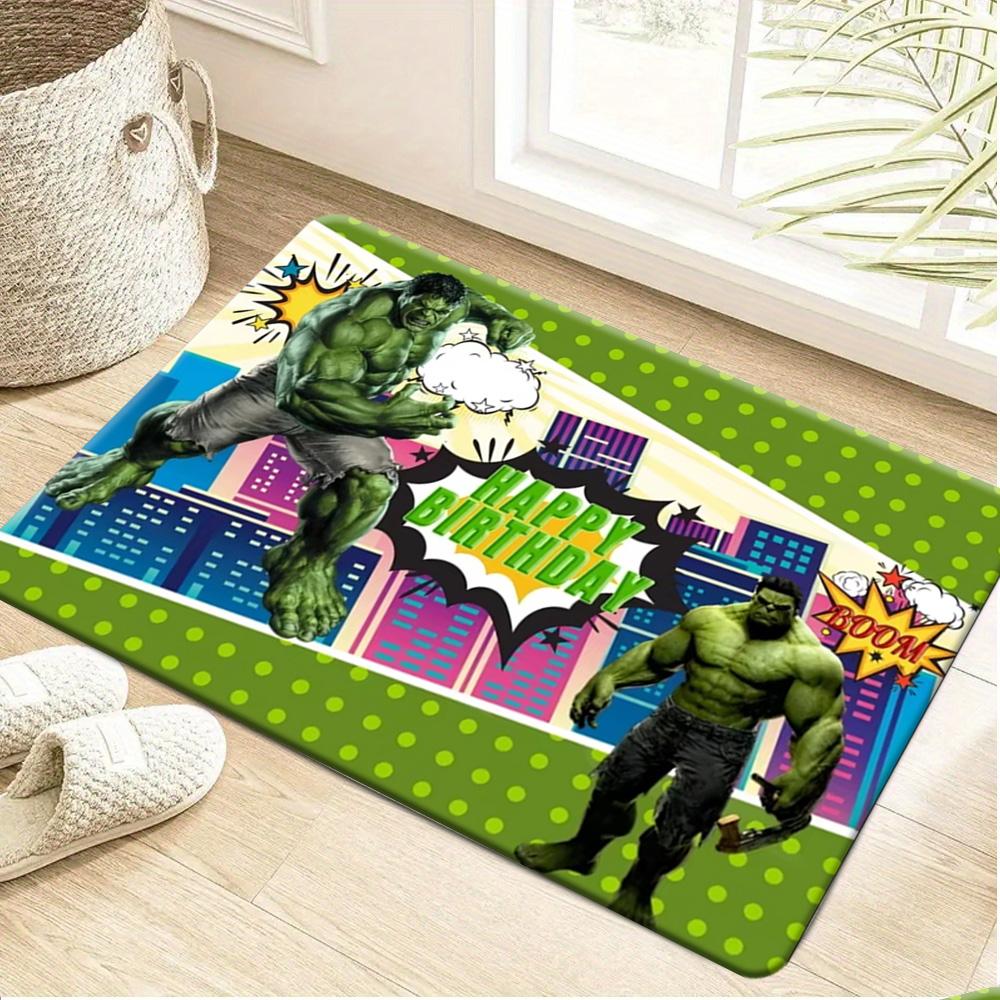 1pc Polyester 2D Flat Printing Marvel Doormats Iron Man Soft Flannel Welcome Rug, Ultra-Cozy Floor Mat for Bedroom Living Room