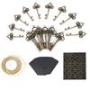 50pcs Vintage Key Bottle Opener Pendant With Escort Card Tags Ribbon Party Favors For Wedding Patty Decoration
