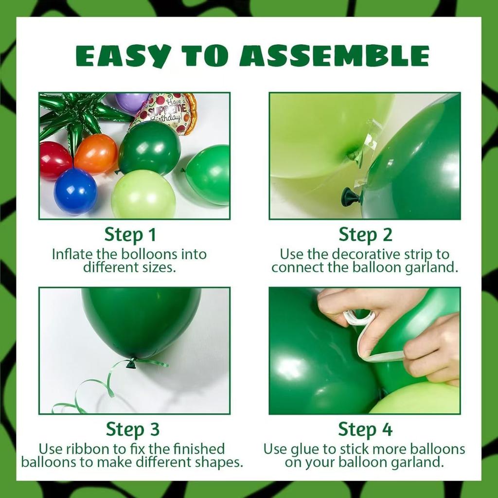 Набор зеленой гирлянды из шаров, набор венка-арки из шаров для дня рождения в лесном стиле