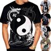 Fashion Gossip 3d Printing Men's T-shirt Dragon Printing Unisex Kids Street Cool Short Sleeve 6XL