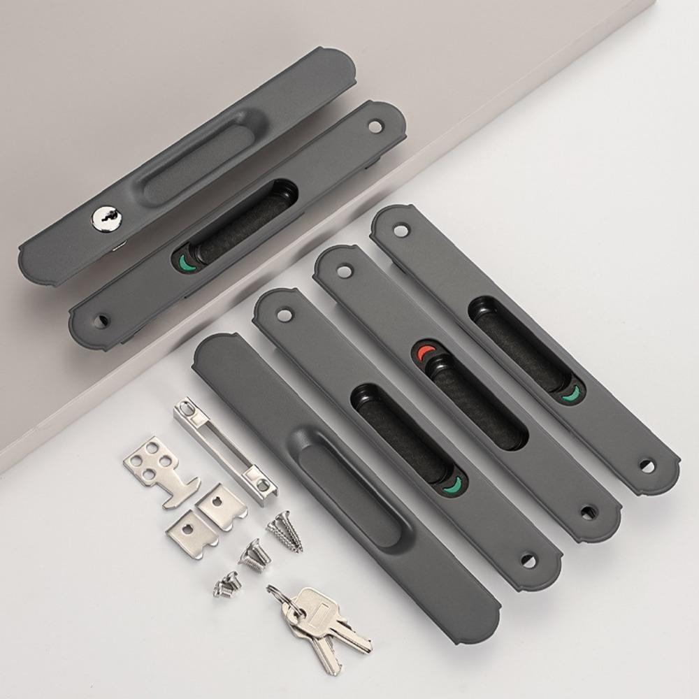 Stainless Steel Door Handle Lock Invisible Handle Lock New Sliding Door Lock Sliding Window