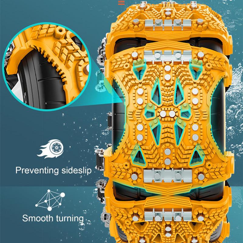 6 шт. цепей противоскольжения для автомобильных шин, противоскользящие цепи для тяжелых условий эксплуатации, регулируемые зимние цепи для автомобилей 165-275 мм R12 - R19, цепи для снега и грязи