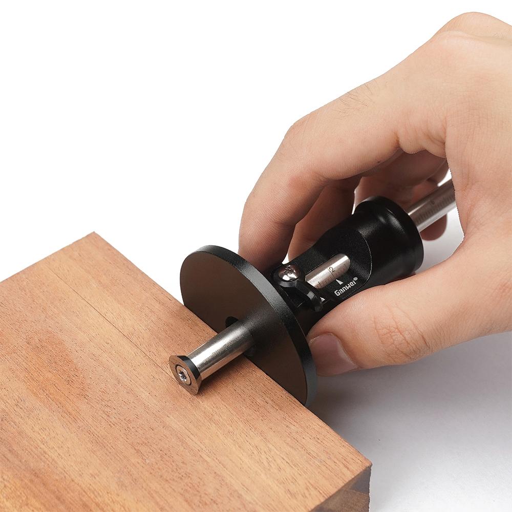 Precision European Scriber Ruler Marking Gauge Fine-tuning Automatic Alloy Line Scribing Depth Measurement Tools