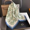 Fashion Scarf Small Square Scarf  Mulberry Silk Dual-purpose Shawl  Fashionable Printing High-end and Age-reducing Versatile Silk Scarf  Summer