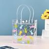 Cute Clear PVC Handbag Large Capacity Mini Gift Packaging Bag Waterproof Reusable Tote Bag