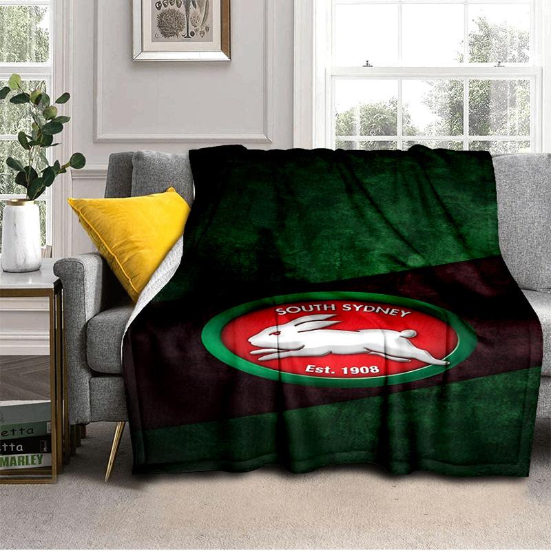 Nrl Rabbit Logo Design Blanket Suitable for Sofas, Beds, Offices, And Camping - Perfect Gift for Halloween Christmas