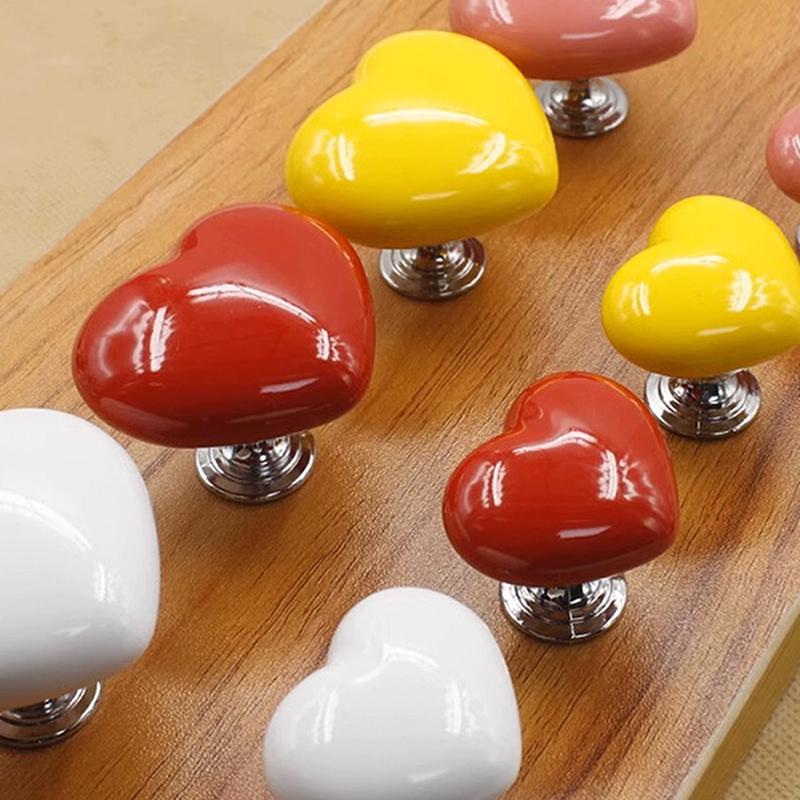 Love Heart Shaped Colorful Plastic Toilet Tank Button Aid Adhesive Plastic Handle,Portable Accessory Handle Toilet Press Tool