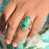 Malachite 925 Sterling silver  Ring, Oval Gemstone Handamde Mens Ring Jewelry