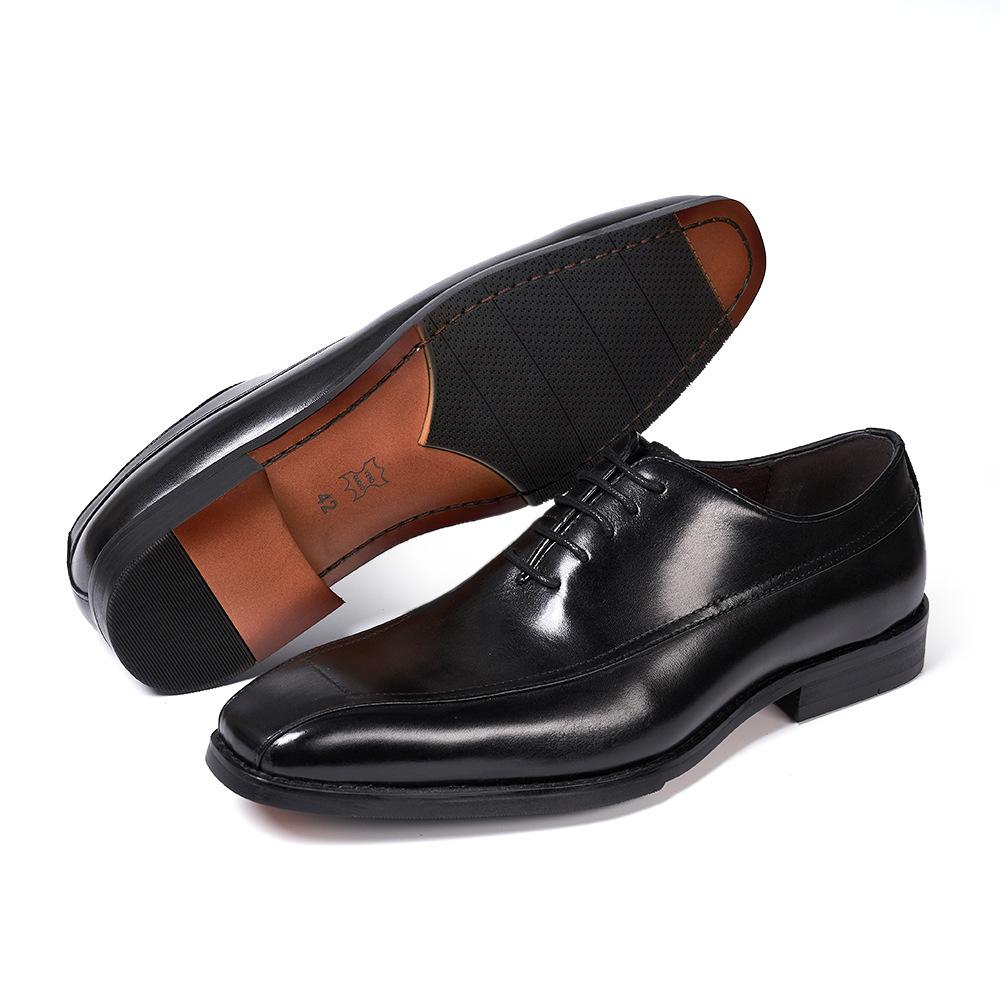 Leather Shoes Men'S Leather High-End Business Casual Oxford Shoes First Layer Cowhide Daily Office Shoes Handmade Men'S Shoes