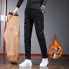 2024 Autumn/Winter New Men's Thick Velvet/Regular Corduroy Casual Trendy Elastic Warm Small Foot Pants