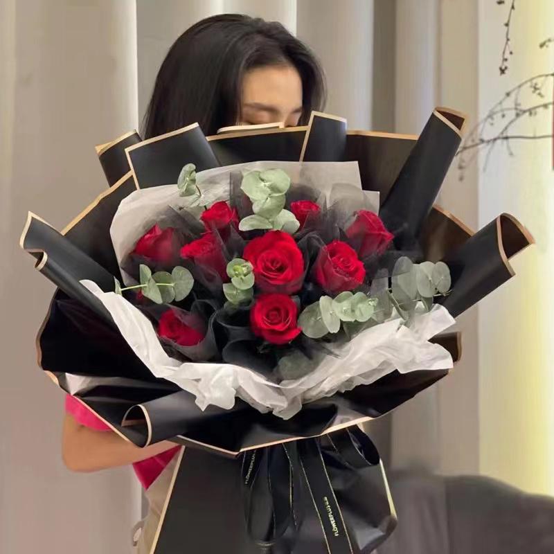 20 шт. оберточной бумаги для цветов с золотыми краями, водонепроницаемая упаковочная бумага для букетов, подарочная упаковочная бумага - идеально подходит для DIY, свадеб, дней рождения