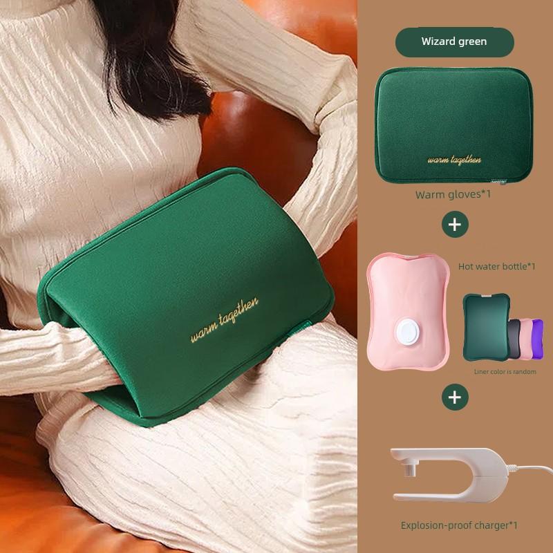 Waist-Protecting Hot Water Bag, Rechargeable Explosion-Proof Warm Water Bag, Electric Heating Pad, Thermal Pad for Sleeping in Bed, Foot Warmer