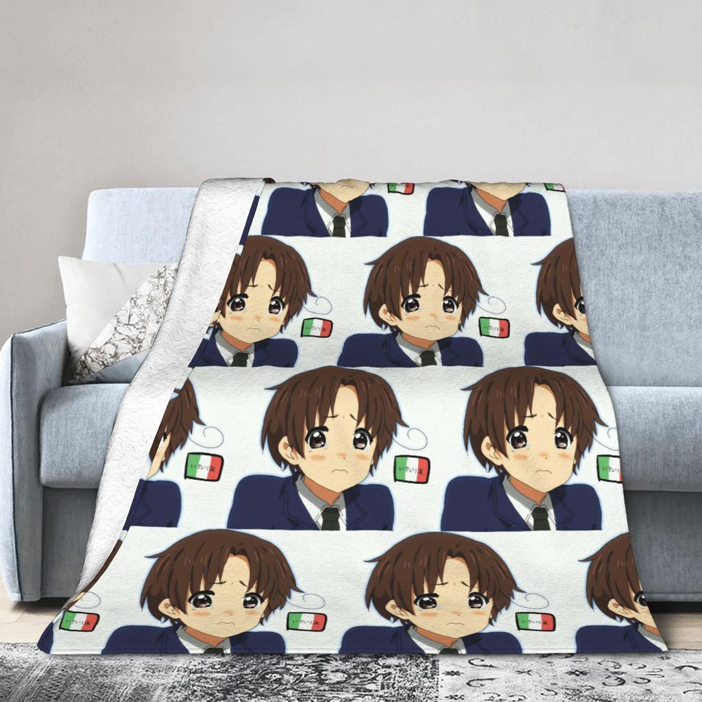 Hetalia Anime Cute Blankets Flannel Spring Autumn Breathable Ultra-Soft Throw Blanket for Bed Outdoor Quilt