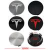 Автомобильная наклейка Tesla 4 шт. 56 мм Наклейки-заглушки центральных колпачков ступиц колес автомобиля Значок Наклейка Автоаксессуары Для Tesla Model 3 Model